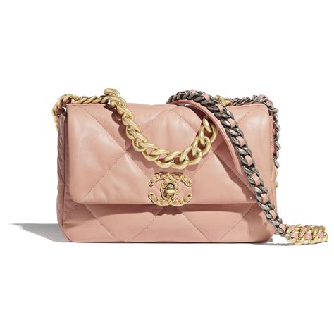 chanel 19 light pink|Chanel 19 small vs medium.